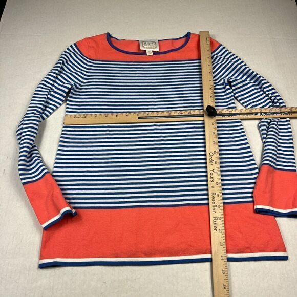 Sail to Sable Tunic Sweater Striped Long Sleeve Nautical Preppy Pullover XS - Picture 5 of 10